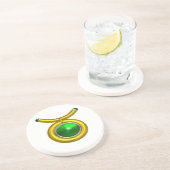 TAURUS ZODIAC BIRTHDAY JEWEL Emerald, Gold White Sandstein Untersetzer (Seite)