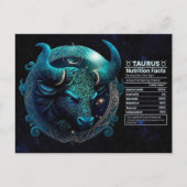 Taurus Zodiac Birthday Postcard Postkarte (Vorderseite)