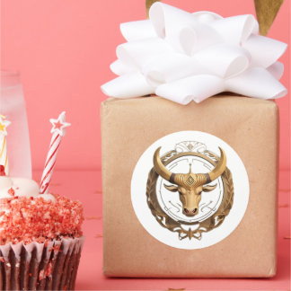 Taurus Zodiac Bull Runder Aufkleber