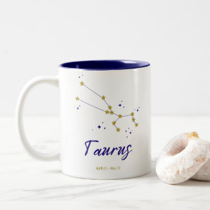 Taurus Zodiac Constellation Celestial Galaxy Stars Zweifarbige Tasse