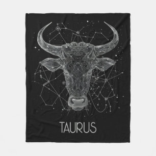 Taurus Zodiac Constellation Fleece Blanket