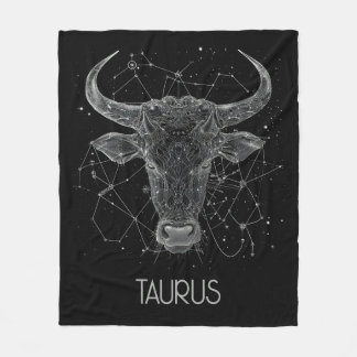 Taurus Zodiac Constellation Fleece Blanket