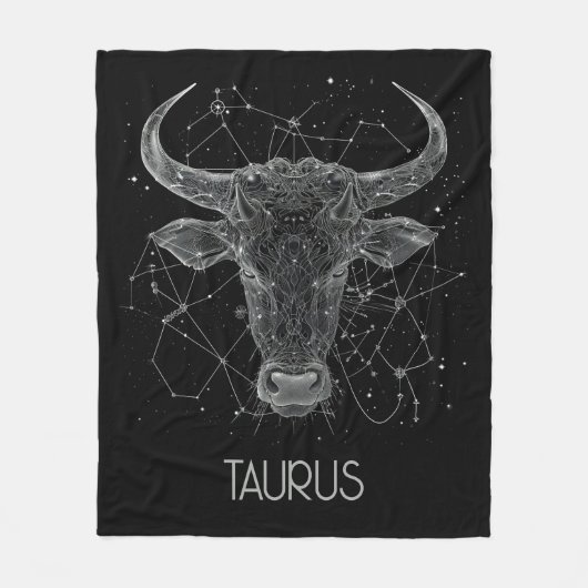 Taurus Zodiac Constellation Fleece Blanket (Vorderseite)