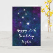 Taurus Zodiac Constellation Happy Birthday Karte (Gelbe Blume)