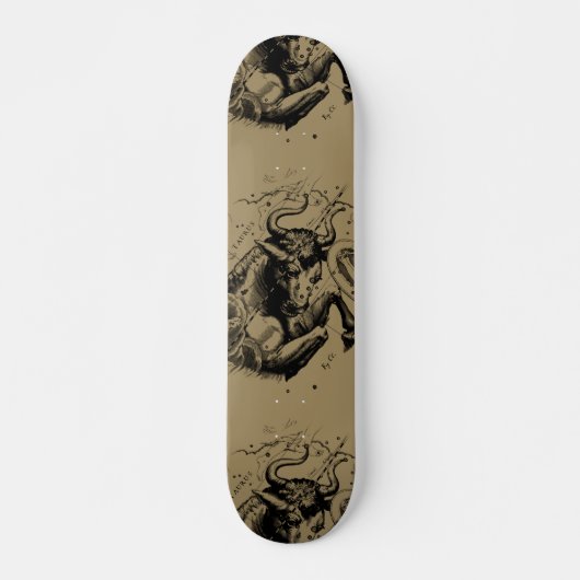 Taurus Zodiac Constellation Hevelius 1690 auf Taup Skateboard (Vorne)