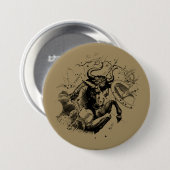 Taurus Zodiac Constellation Map Hevelius 1690 Button (Vorne & Hinten)