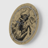 Taurus Zodiac Constellation Map Hevelius 1690 Große Wanduhr (Winkel)