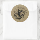 Taurus Zodiac Constellation Map Hevelius 1690 Runder Aufkleber (Tasche)