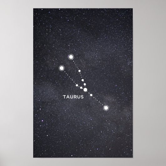 Taurus Zodiac Constellation Poster (Vorne)