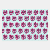 Taurus Zodiac Coquette Herz Birthday Cake Geschenkpapier Set (Vorderseite)