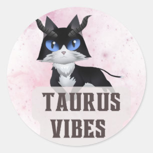 Taurus Zodiac Decal für Astrologie Liebhaber Runder Aufkleber