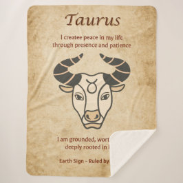Taurus Zodiac Design with Earthy Affirmations Sherpadecke