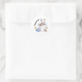 Taurus Zodiac Dreamer - Niedlicher Sleepy Bunny Runder Aufkleber (Tasche)