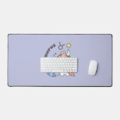 Taurus Zodiac Dreamer - Niedlicher Sleepy Bunny Schreibtischunterlage (Tastatur & Maus)