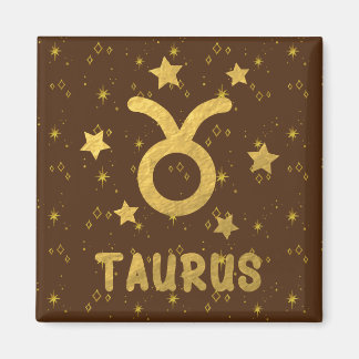 Taurus Zodiac Earthy Brown Magnet