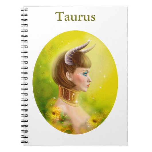 Taurus Zodiac Fantasy Notizblock (Vorderseite)