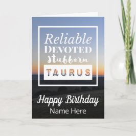 Taurus Zodiac Fun Charakteristika Geburtstag Karte