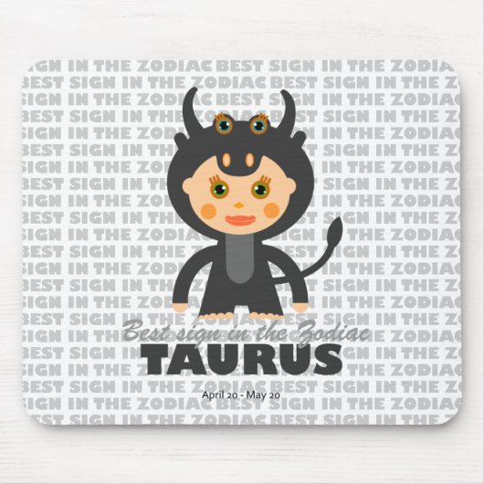 Taurus Zodiac für Kinder Mousepad (Vorne)