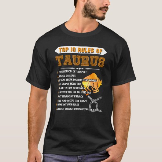 Taurus Zodiac Geburtstag Top 10 Regeln des Taurus (Vorderseite)