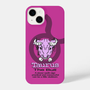 Taurus zodiac Girls rosafarbenes Holz iPhone 14 Hülle