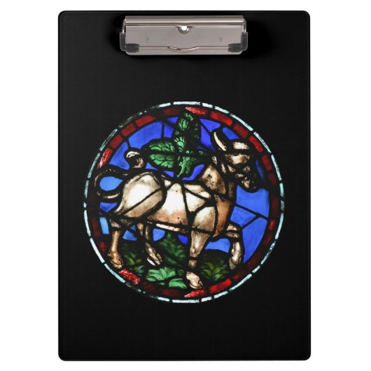 Taurus Zodiac Glass Notre-Dame de Paris Cb Klemmbrett (Vorderseite)