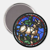Taurus Zodiac Glass Notre-Dame de Paris M1 Magnet (Vorderseite/Rückseite)