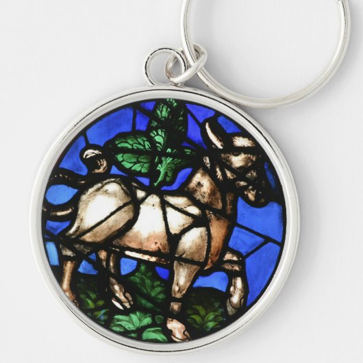 Taurus Zodiac Glass Notre-Dame de Paris RK Schlüsselanhänger (Vorne)