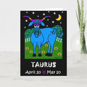 TAURUS ZODIAC GREETCARD KARTE