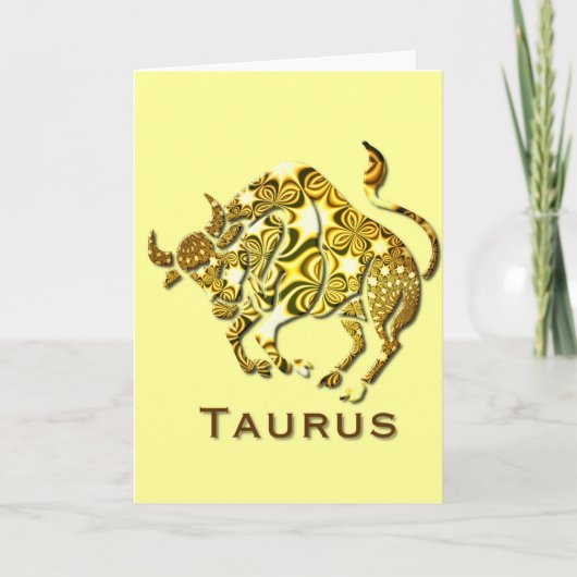 Taurus Zodiac Greeting Card Karte (Vorderseite)