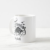 Taurus Zodiac Horoscope Individuelle Name Kaffeetasse (Vorderseite Links)