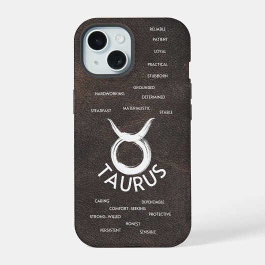 Taurus Zodiac Horoscope Typ iPhone 15 Hülle (Rückseite)