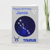 Taurus zodiac Horoskop-Karte Karte (Vorderseite)