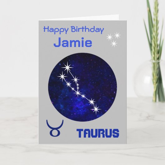 Taurus zodiac Horoskop-Karte Karte (Vorderseite)