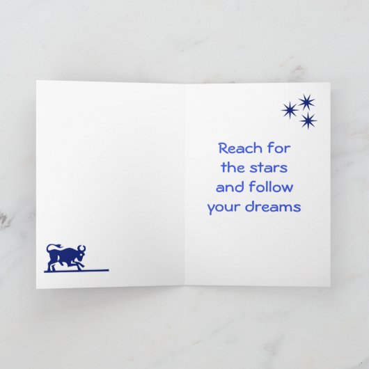 Taurus zodiac Horoskop-Karte Karte (Innenseite)