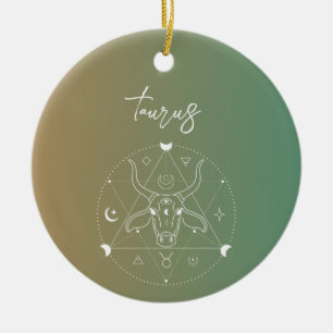 Taurus zodiac Horoskop Sternzeichen Keramik Ornament