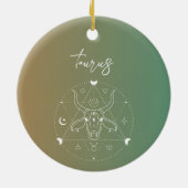 Taurus zodiac Horoskop Sternzeichen Keramik Ornament (Hinten)