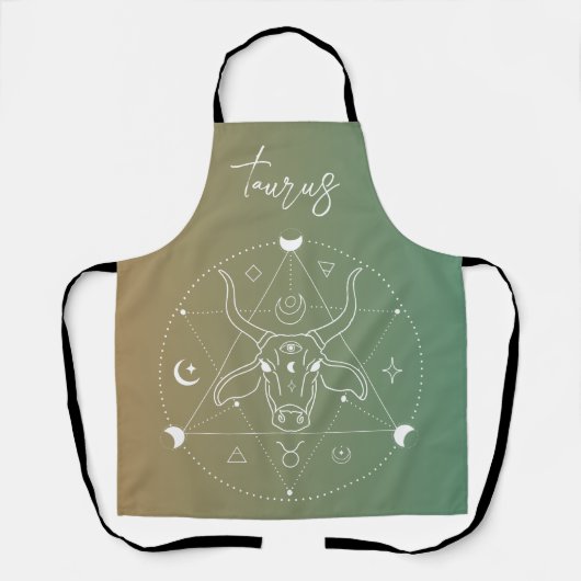 Taurus zodiac Horoskop Sternzeichen Schürze (Vorderseite)