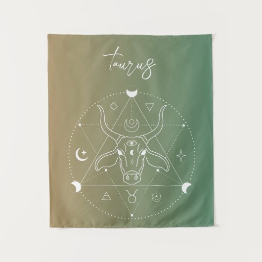 Taurus zodiac Horoskop Sternzeichen Wandteppich (Vorderseite)