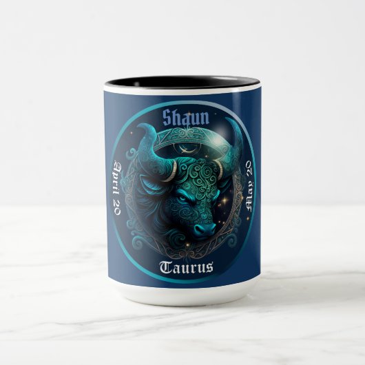 Taurus Zodiac individuell anpassbar Tasse (Zentrum)