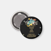 Taurus zodiac magnet (Vorderseite/Rückseite)