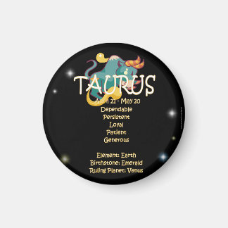 Taurus zodiac magnet