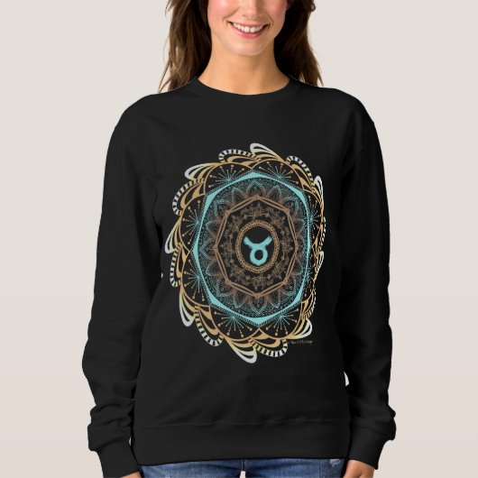 Taurus Zodiac Mandala Sweatshirt (Vorderseite)