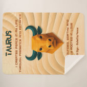 Taurus Zodiac Modern 3D with Affirmations Sherpadecke (Vorderseite (Horizontal))