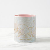 Taurus Zodiac Monogram Astrologie Glitzer Tasse (Zentrum)