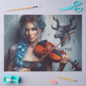 Taurus Zodiac Musician Violin Decoupage Seidenpapier (Basteln)
