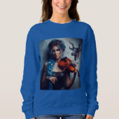 Taurus Zodiac Musician Violin Sweatshirt (Vorderseite)