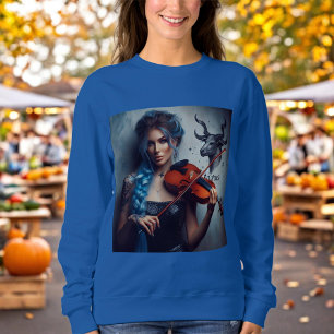 Taurus Zodiac Musician Violin Sweatshirt