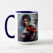 Taurus Zodiac Musician Violin Tasse (Links)