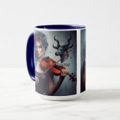 Taurus Zodiac Musician Violin Tasse (Vorderseite Links)