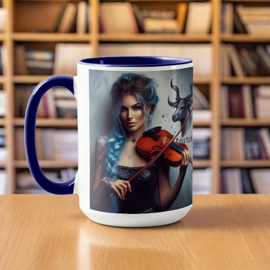 Taurus Zodiac Musician Violin Tasse